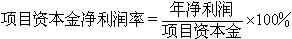 項(xiàng)目資本金凈利潤率