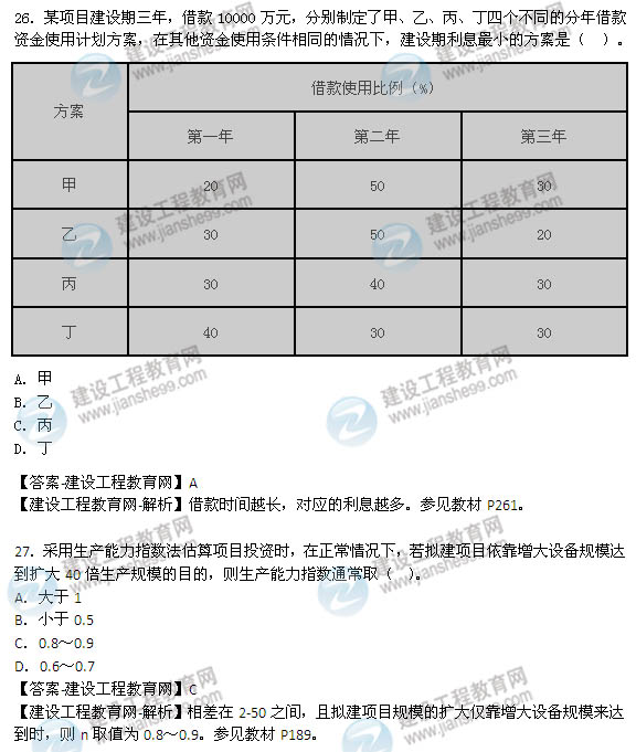 2014年咨詢工程師《項目決策分析與評價》選擇20-28題