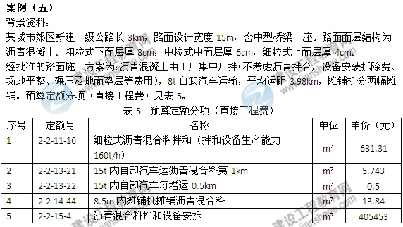 【老師解析】2014年一級建造師《公路》試題及答案解析（案例五）