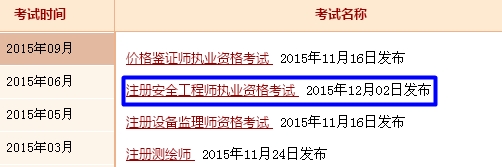 江西人事考試網(wǎng)公布2015年安全工程師成績查詢?nèi)肟? width=