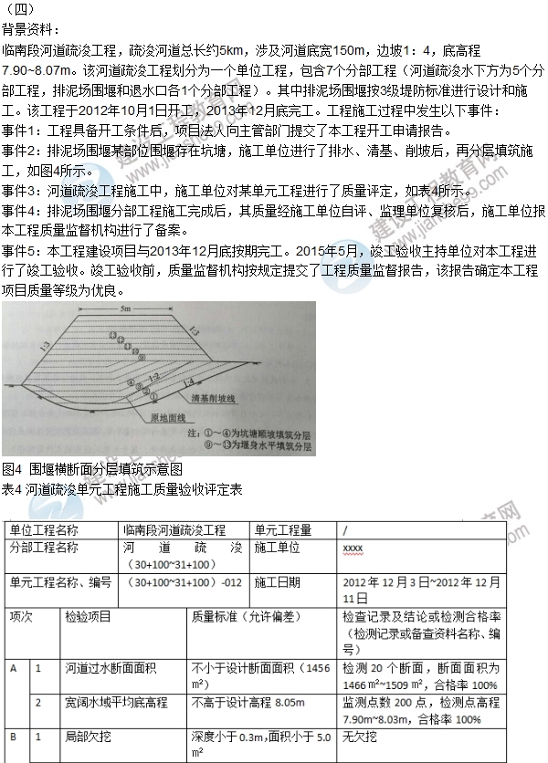 全網(wǎng)首發(fā)：2016二建《水利水電工程管理》試題及答案（案例題）