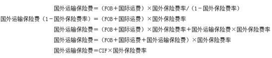 國外運(yùn)輸保險費