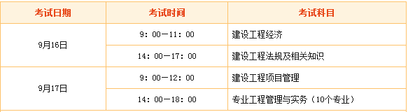 青海2018年一級(jí)建造師考試時(shí)間是什么時(shí)候？