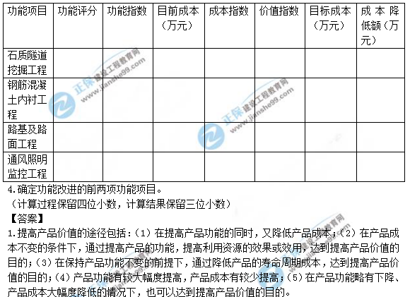 2018年造價工程師案例分析試題及答案