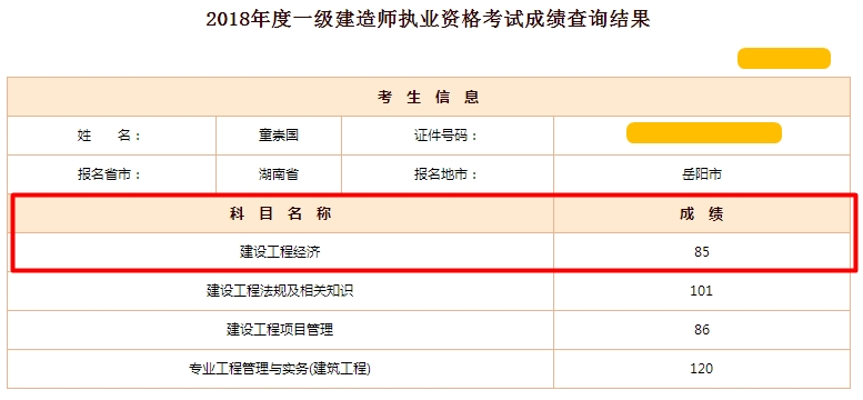 一級建造師高分學員