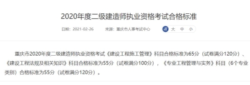 重慶合格標(biāo)準