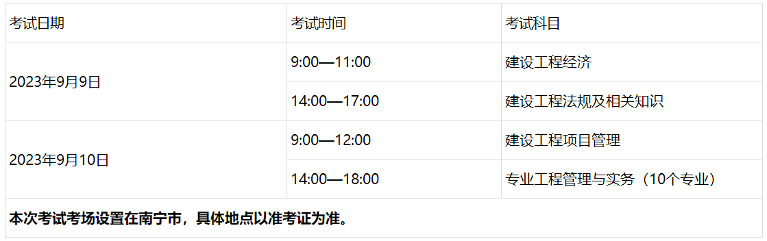 一、考試時間、科目及考場設(shè)置