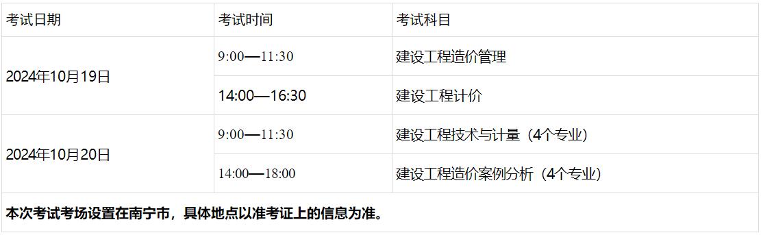 考試時間、科目及考場設(shè)置 ?